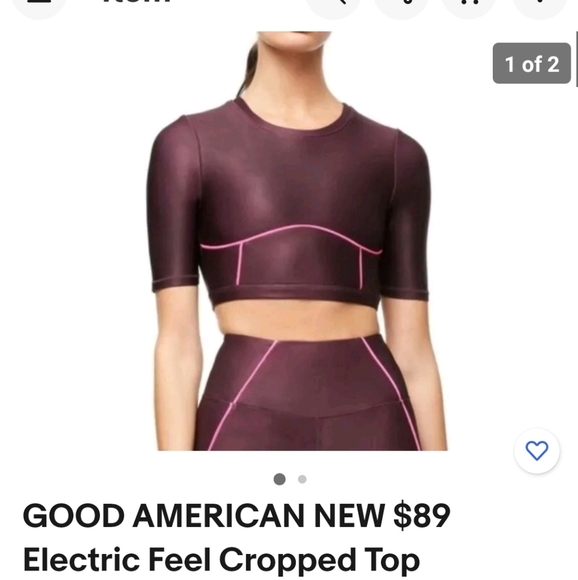 Good American Tops - Sale!!🤎Good American electric feel SS crp top